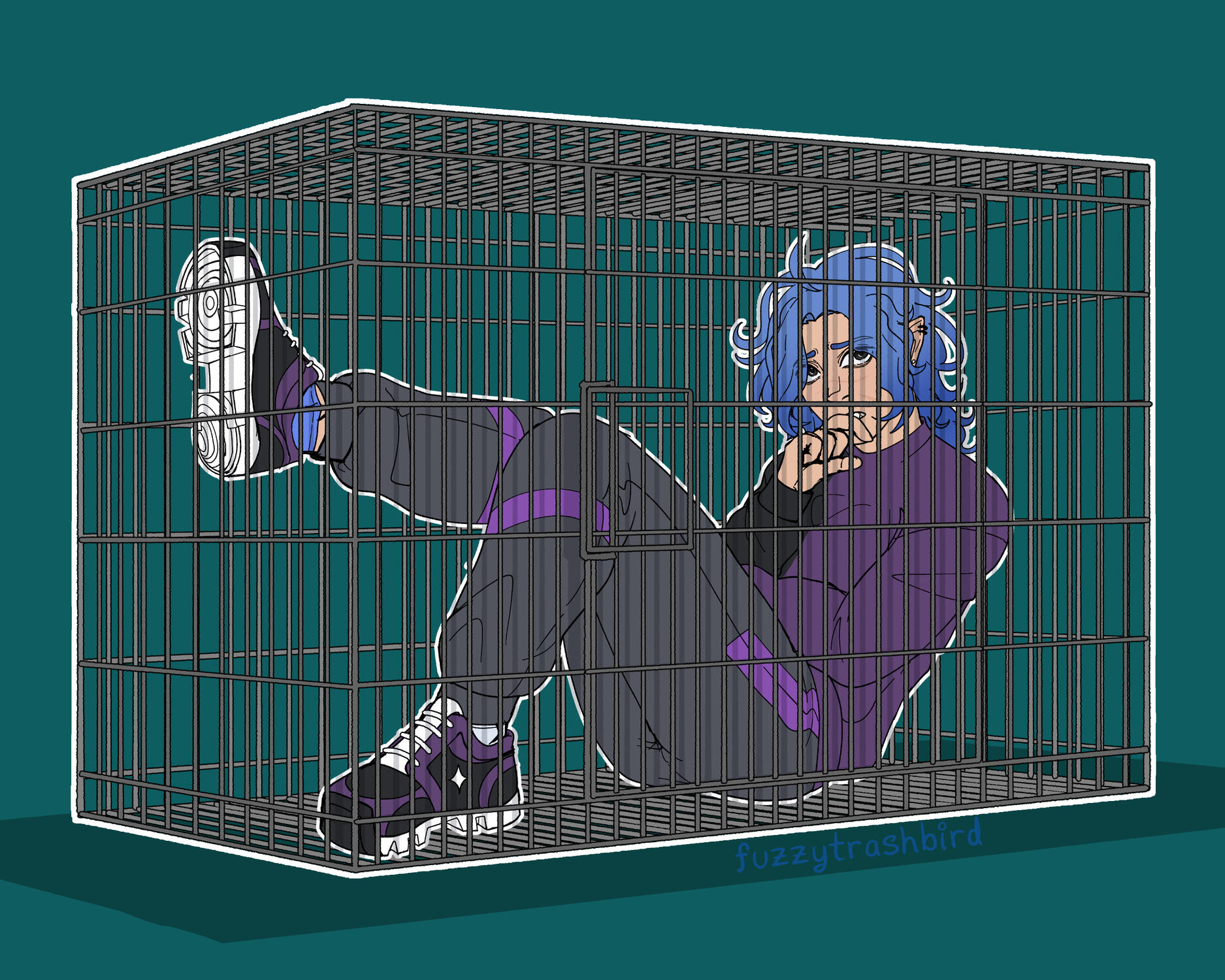caged