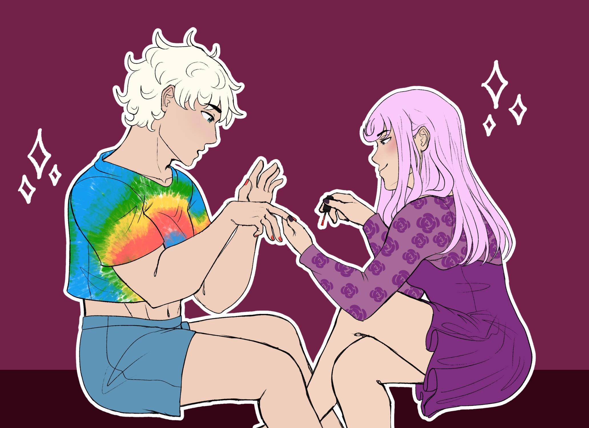 Diana and Dom (human ver) (Animal Crossing New Horizons)